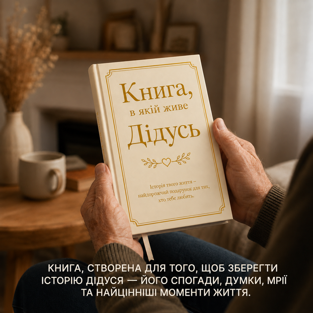 Книга, в которой живёт ДЕДУШКА. Книга подарок для сохранения истории дедушки. - изображение 3