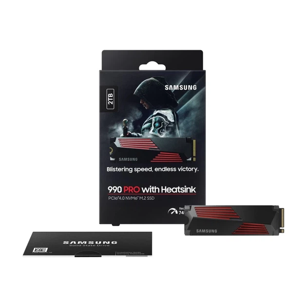 SSD Samsung 990 PRO з радіатором M.2 2280 2000 ГБ NVMe читання 7450 MB/s запис 6900 MB/s (8806094594652) - Фото 4 SSD Samsung 990 PRO з радіатором M.2 2280 2000 ГБ NVMe читання 7450 MB/s запис 6900 MB/s (8806094594652) - зображення 4