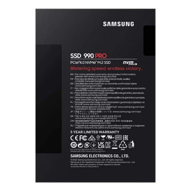 SSD Samsung 990 PRO M.2 2280 1000 ГБ PCIe Gen4x4 читання 7450 MB/s запис 6900 MB/s (8806094215021) - зображення 3