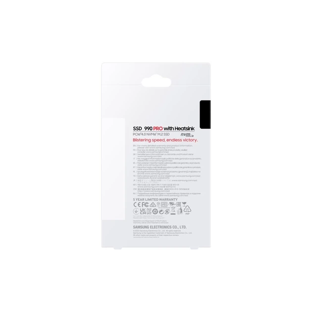 SSD Samsung 990 PRO з радіатором M.2 2280 1000 ГБ NVMe читання 7450 MB/s запис 6900 MB/s (8806094594645) - Фото 9 SSD Samsung 990 PRO з радіатором M.2 2280 1000 ГБ NVMe читання 7450 MB/s запис 6900 MB/s (8806094594645) - зображення 9