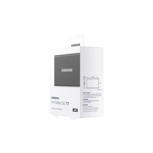 Зовнішній Samsung SSD T7 Portable 1TB Gray (8806090351679) - зображення 11