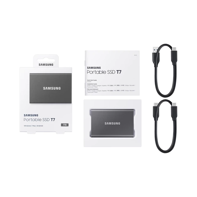 Зовнішній Samsung SSD T7 Portable 1TB Gray (8806090351679) - зображення 12