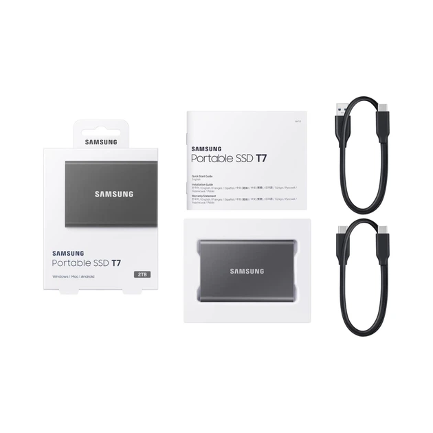 Портативний Samsung SSD T7 2000 GB USB 3.2 Gray (8806090312380) - зображення 7
