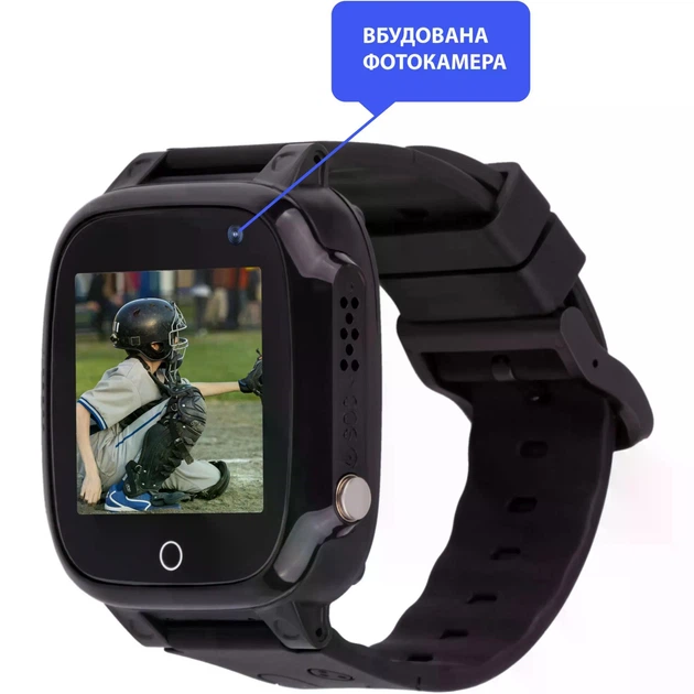 Детские смарт-часы AmiGo GO008 MILKY GPS WIFI Black - изображение 3