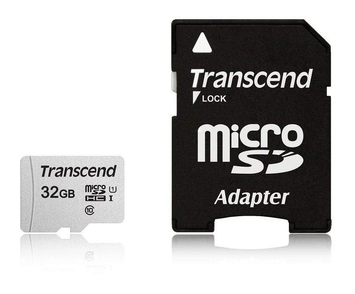 Карта microSDHC Transcend 300S 32GB A1 U1 Class 10, до 100 МБ/с с SD-адаптером - Фото 1 Карта microSDHC Transcend 300S 32GB A1 U1 Class 10, до 100 МБ/с с SD-адаптером - изображение 1
