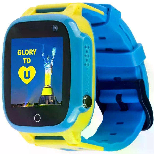 Дитячий смарт-годинник AmiGo GO008 MILKY GPS WIFI Blue-Yellow - зображення 2