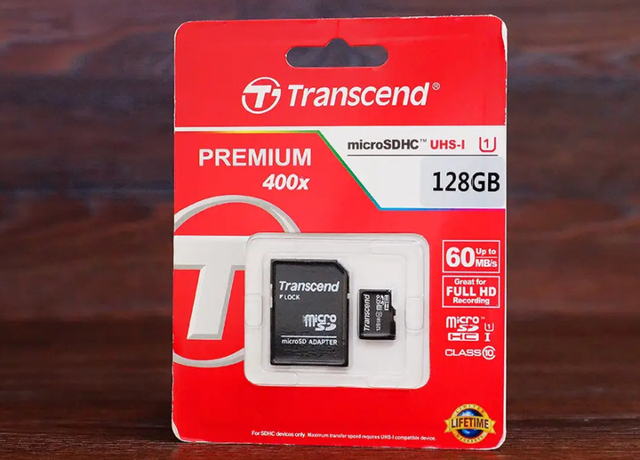 Карта microSDXC Transcend 300S 128GB U3 V30 A1, до 100 МБ/с с SD-адаптером - Фото 1 Карта microSDXC Transcend 300S 128GB U3 V30 A1, до 100 МБ/с с SD-адаптером - изображение 1