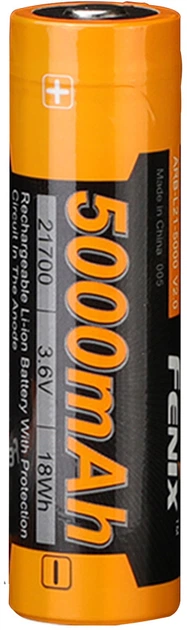 Аккумулятор FENIX ARB-L21-5000 V2.0 21700 Li-Ion 5000 мА·ч 3,6 В с защитной платой, для фонарей Fenix - изображение 6