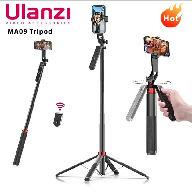 Штатив Ulanzi MA09 1.8м трипод, селфи-палка для телефона резьба 1/4 - Фото 5 Штатив Ulanzi MA09 1.8м трипод, селфи-палка для телефона резьба 1/4 - изображение 5