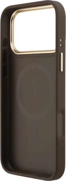 Etui na smartfon Apple iPhone 18 Pro Max/17 Pro Max Guess 4G Strass Logo MagSafe Brown (GUHMP18XP4GRMDEW) - obraz 7