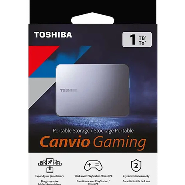 Внешний жесткий диск Toshiba Canvio Gaming 1 ТБ 2.5" USB 3.2 Gen 1 Dark Grey (HDTX210EK3AA) - изображение 6