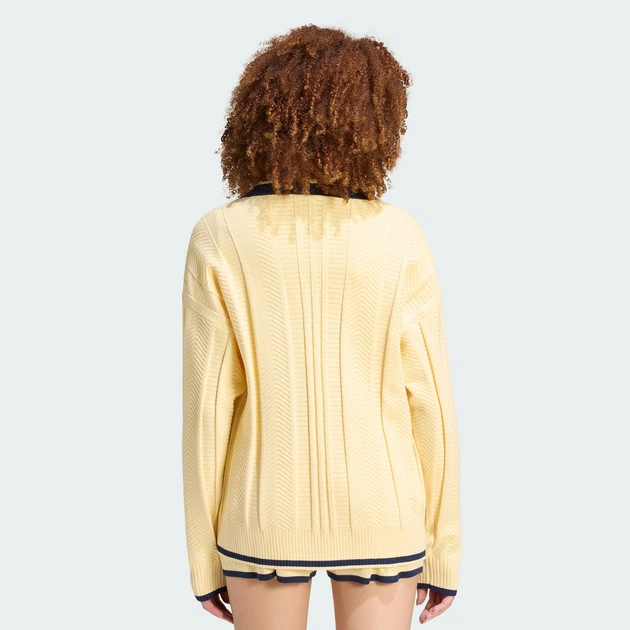 Жіночий кардиган CABLE KNIT adidas KS4968 (2XL) жовтий (4068817189079) - зображення 3
