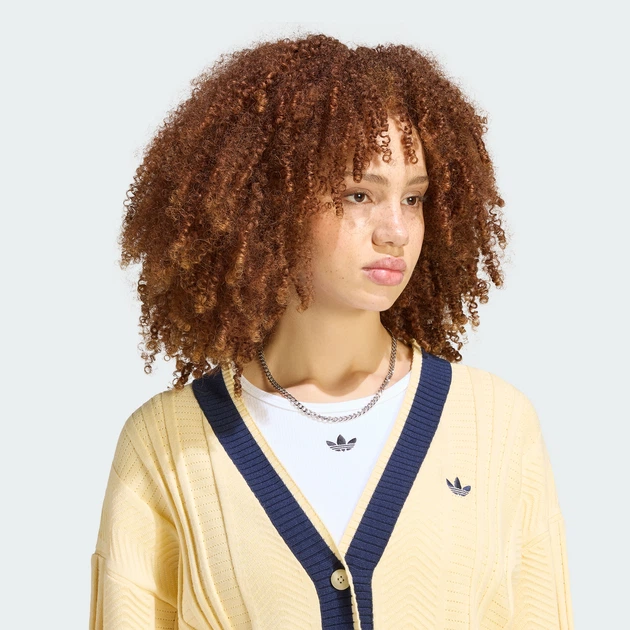 Жіночий кардиган CABLE KNIT adidas KS4968 (2XL) жовтий (4068817189079) - зображення 6