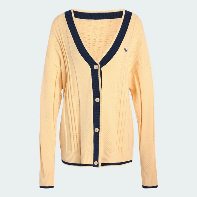 Жіночий кардиган CABLE KNIT adidas KS4968 (L) жовтий (4068817189598) - зображення 6