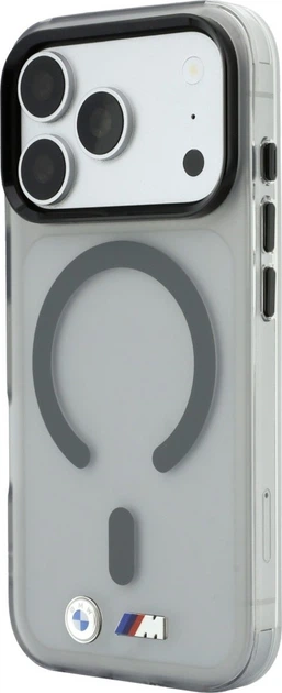 Etui na smartfon Apple iPhone 18 Pro Max/17 Pro Max BMW M IML Frosted Metal Logo & Trims MagSafe Anthracite (BMHMP18X26HTFMILA) - obraz 3