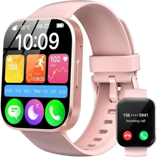 Смарт-часы Oukitel BT103 AMOLED 1.91 дюйма Bluetooth Pink (6931940767057) - изображение 6