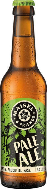 Упаковка пива Maisel&Friends Pale Ale світле фільтроване 5.2% 0.33 л х 24 шт. (40173306) - Фото 2 Упаковка пива Maisel&Friends Pale Ale світле фільтроване 5.2% 0.33 л х 24 шт. (40173306) - зображення 2