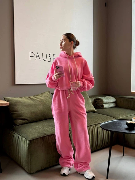 Спортивный костюм на флисе женский ELFBERG BS-951 42-46 Розовый (2000001092675) - Фото 1 Спортивный костюм на флисе женский ELFBERG BS-951 42-46 Розовый (2000001092675) - изображение 1