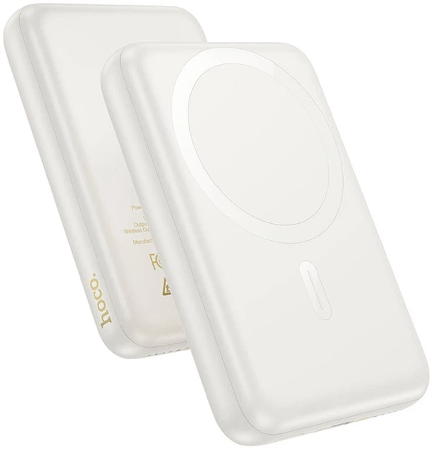 Power Bank MagSafe Hoco J141 Grace 10000mAh White - Фото 1 Power Bank MagSafe Hoco J141 Grace 10000mAh White - изображение 1