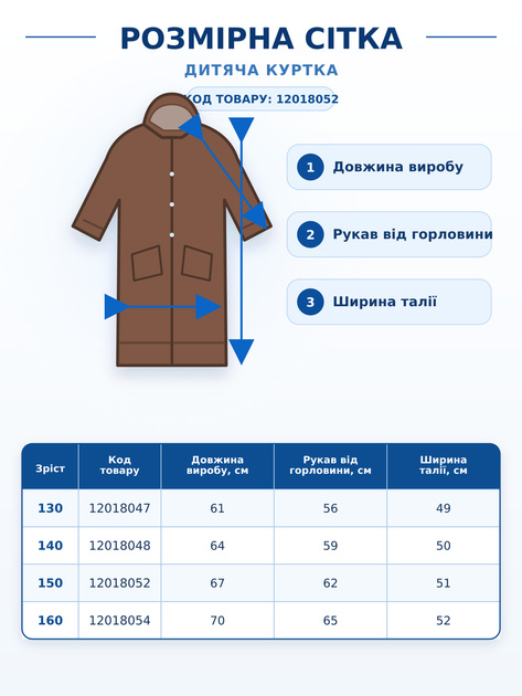Куртка для дівчинки зимова тепла коричнева з капюшоном і хутряним оздобленням (2631191) 130 - зображення 4