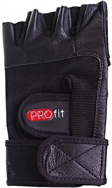 Rękawice kulturystyczne Profit Gym Pro 1615 2XL Czarne (5902860631217) - obraz 2
