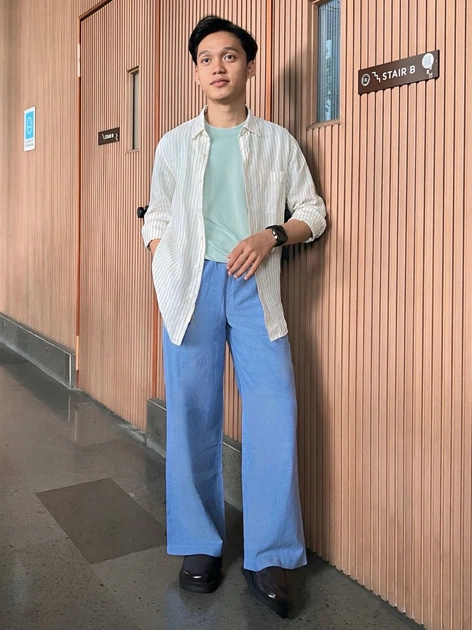 Брюки женские Uniqlo 95865816 M Голубые (1163259536) - изображение 6