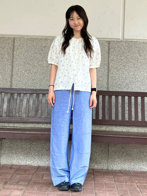Брюки женские Uniqlo 95865816 XL Голубые (1163258952) - Фото 8 Брюки женские Uniqlo 95865816 XL Голубые (1163258952) - изображение 8