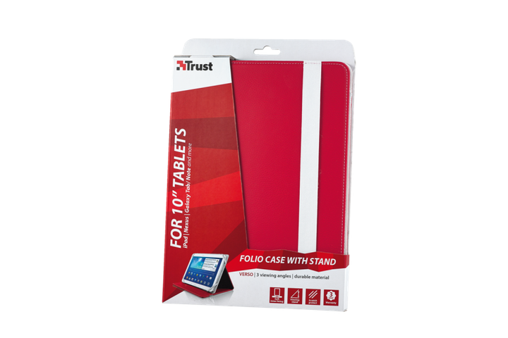 Чехол для планшета Trust Verso universal folio stand 10" tablets red (19902) - изображение 6