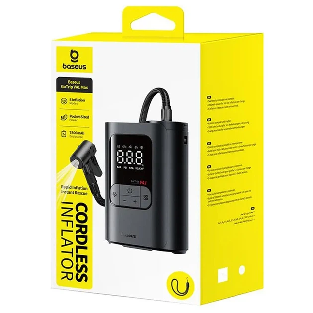Автомобильный насос Baseus GoTrip VA1 Super Mini (C01196) (Cosmic Black) (260679) - изображение 2