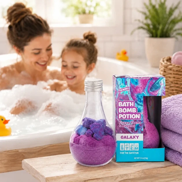 Набір з 6 інтерактивних бомбочок для ванни дитячі шипучі Kids Bath Bomb Magic Potion 26X-309 - зображення 4