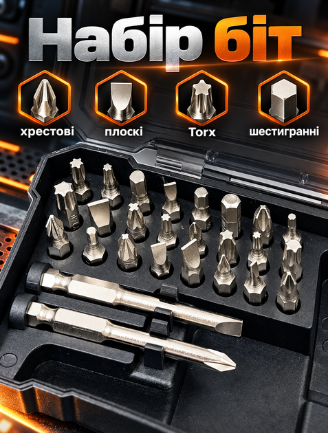 Акумуляторна електровикрутка для електроніки з 20 насадками USB Type-C у кейсі - зображення 8