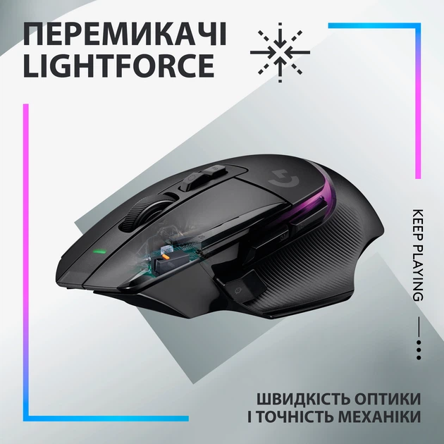 Миша Logitech G502 X Plus Wireless Black (910-006162) - Фото 2 Миша Logitech G502 X Plus Wireless Black (910-006162) - зображення 2