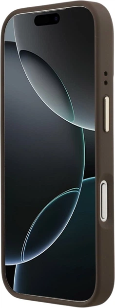 Etui na smartfon Apple iPhone 18 Pro/17 Pro Guess 4G Logo Plate MagSafe Brown (GUHMP18LU4GPRW) - obraz 5