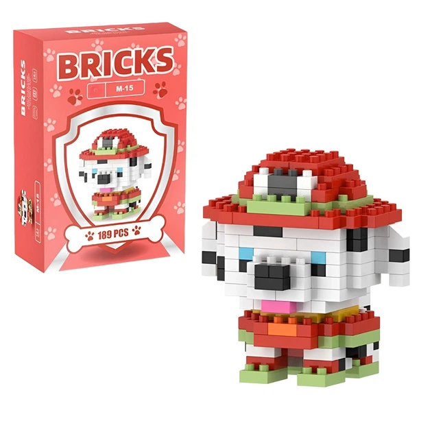 Детский 3D конструктор Bricks Щенячий патруль Маршал, 189 деталей (M-15) - Фото 1 Детский 3D конструктор Bricks Щенячий патруль Маршал, 189 деталей (M-15) - изображение 1
