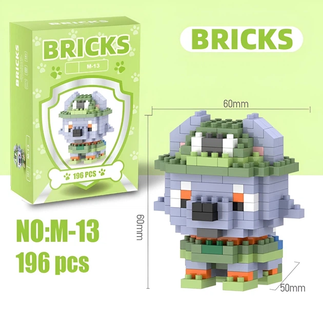 Детский 3D конструктор Bricks Щенячий патруль Рокки, 196 деталей (M-13) - Фото 4 Детский 3D конструктор Bricks Щенячий патруль Рокки, 196 деталей (M-13) - изображение 4
