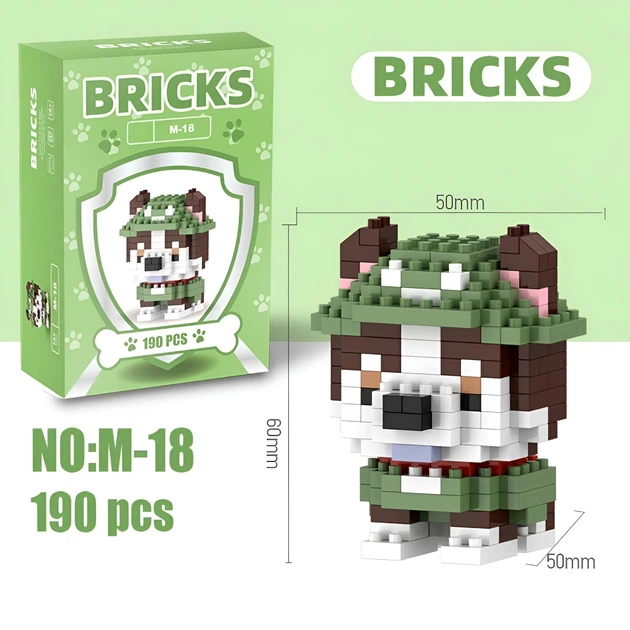 Детский 3D конструктор Bricks Щенячий патруль Трекер, 190 деталей (M-18) - изображение 4