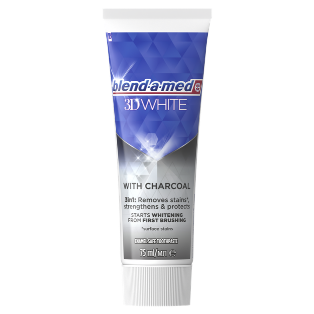 Зубна паста Blend-a-med 3D White Вугілля деревне 75 мл - Фото 3 Зубна паста Blend-a-med 3D White Вугілля деревне 75 мл - изображение 3