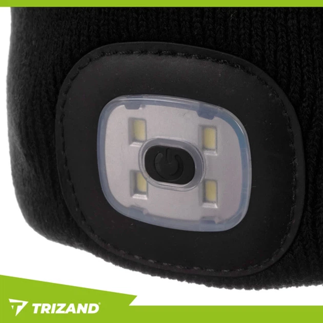 Шапка зимняя с фонариком Trizand Black (5900779947320) - изображение 5