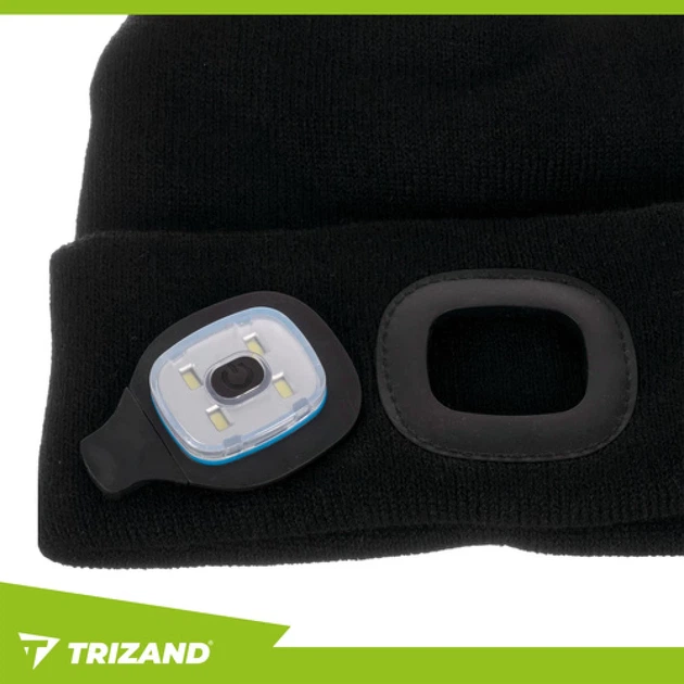 Шапка зимняя с фонариком Trizand Black (5900779947320) - изображение 6