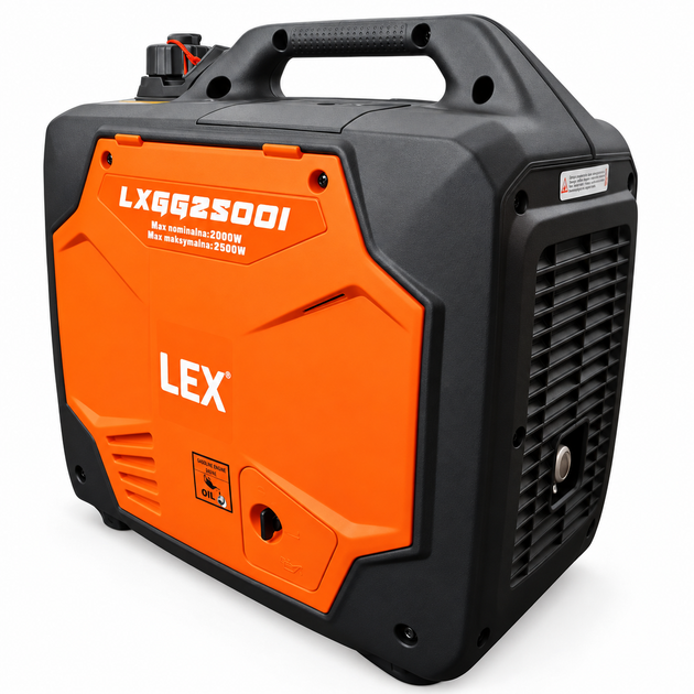 Генератор бензиновий інверторний LEX LXGG2500I потужність 2.5 кВт бензогенератор компактний однофазний портативний з функцією ECO для електроінструментів побутових приладів техніки в гаражі домі майстерні - зображення 3