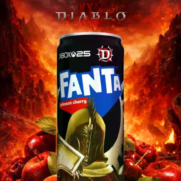 Напій Fanta Crimson Cherry Diablo Limited Edition 250 мл - Фото 2 Напій Fanta Crimson Cherry Diablo Limited Edition 250 мл - изображение 2