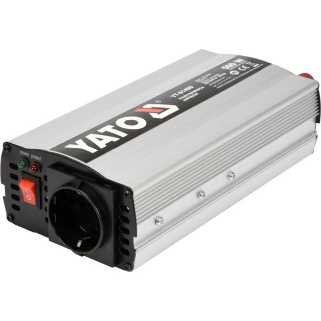 Перетворювач напруги Yato 12/230 В 500 Вт (5906083028137) - Фото 1 Перетворювач напруги Yato 12/230 В 500 Вт (5906083028137) - зображення 1