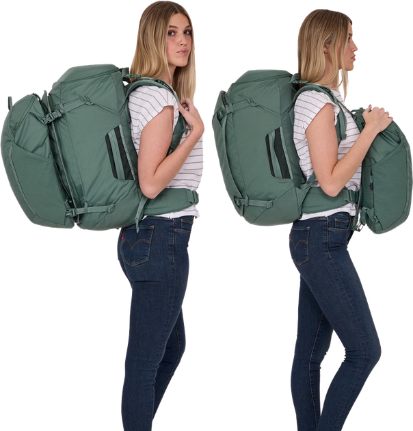 Рюкзак Thule Landmark Travel Pack 60 л TLPF-260 Woman Hazy Green (7121895) (85854258531) - Фото 6 Рюкзак Thule Landmark Travel Pack 60 л TLPF-260 Woman Hazy Green (7121895) (85854258531) - зображення 6
