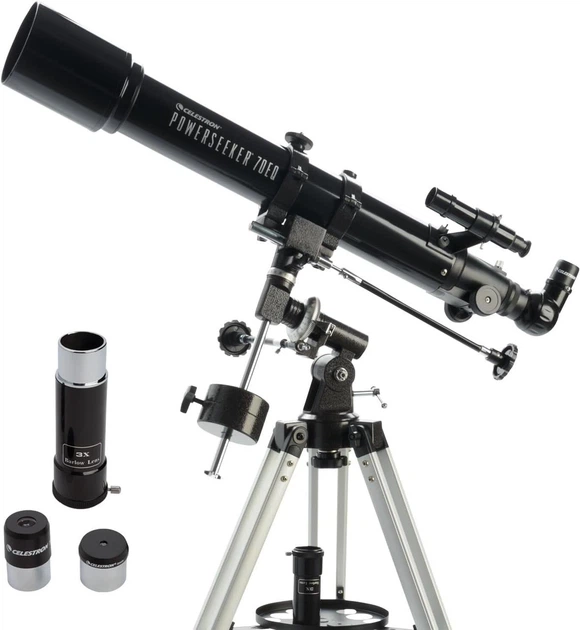 Телескоп рефрактор астрономічний Celestron PowerSeeker 70 EQ (21037) - Фото 5 Телескоп рефрактор астрономічний Celestron PowerSeeker 70 EQ (21037) - зображення 5