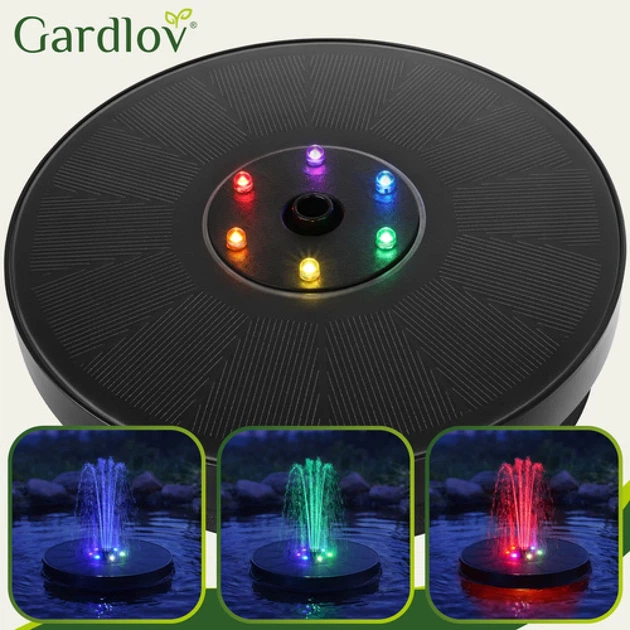 Фонтан плавающий солнечный Gardlov с LED-подсветкой (5900779949140) - изображение 7