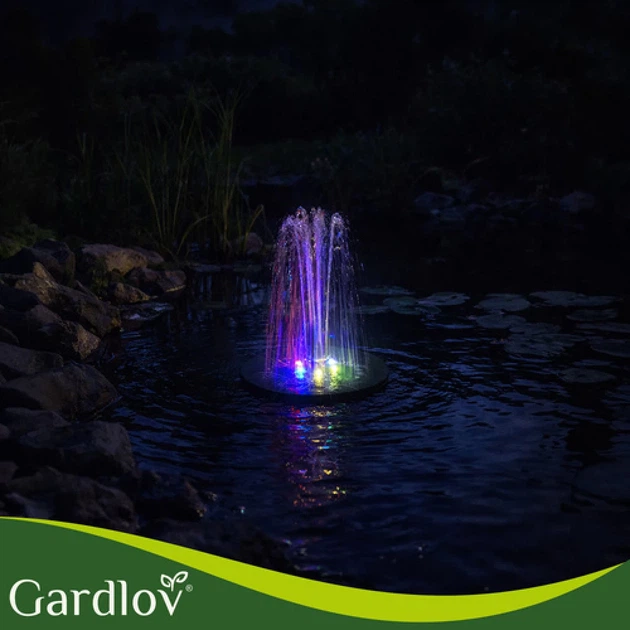 Фонтан плавающий солнечный Gardlov с LED-подсветкой (5900779949140) - изображение 12