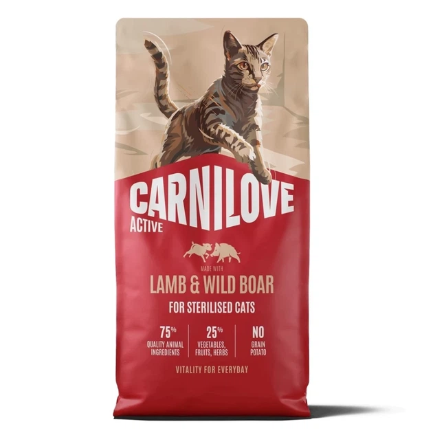 Сухой корм для котов Carnilove Active Sterilised с ягненком и диким кабаном 6 кг (8595602581467) - Фото 1 Сухой корм для котов Carnilove Active Sterilised с ягненком и диким кабаном 6 кг (8595602581467) - изображение 1