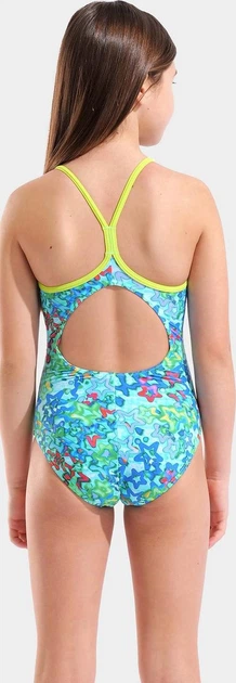Купальник закритий для дівчат Arena STARS SWIMSUIT LIGHT DROP BACK блакитний Діт 116 см - зображення 4