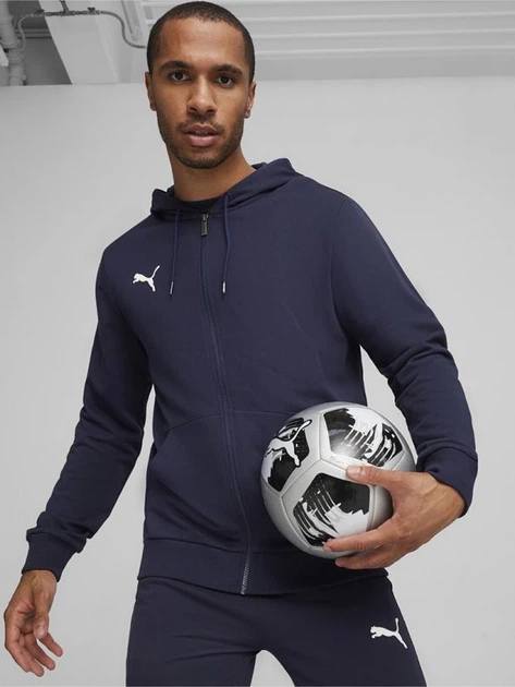 Спортивна кофта чоловіча Puma Team Goal Casuals Hooded 658595-06 S Синя (4099685439157) - Фото 3 Спортивна кофта чоловіча Puma Team Goal Casuals Hooded 658595-06 S Синя (4099685439157) - зображення 3