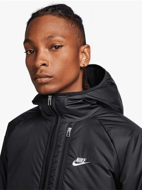 Куртка зимова чоловіча Nike M Nsw Tf Rpl Legacy Hd Jkt DX2038-010 S Чорна (196975856121) - зображення 5